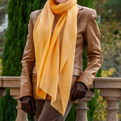 Sunflower Amber Shaded Cashmere and Silk Wrap
