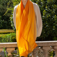 Solar Blaze Shaded Cashmere and Silk Wrap