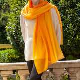 Solar Blaze Shaded Cashmere and Silk Wrap