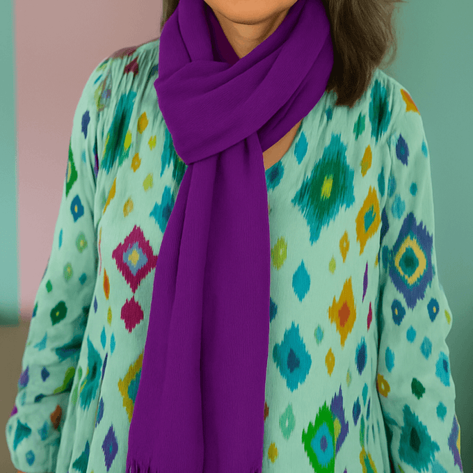 PRE ORDER: French Violet Cashmere and Silk Wrap
