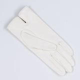 Ivory Silk Lined Italian Leather Gloves