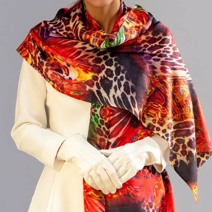 Ivory Silk Lined Italian Leather Gloves