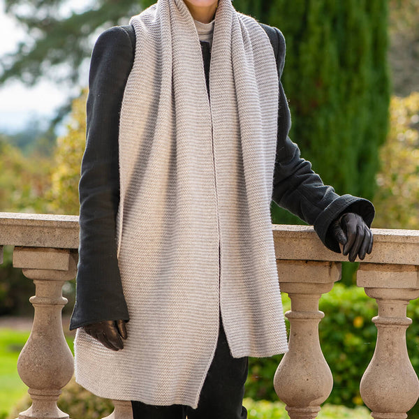 Superluxe Dove Grey Italian Cashmere Scarf