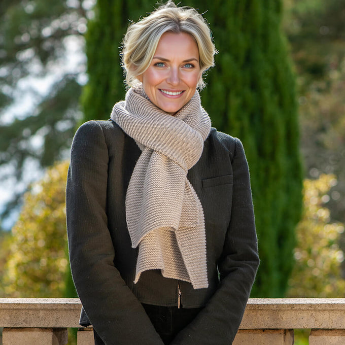 Superluxe Dove Grey Italian Cashmere Scarf