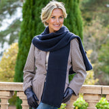 Superluxe Classic Navy Italian Cashmere Scarf