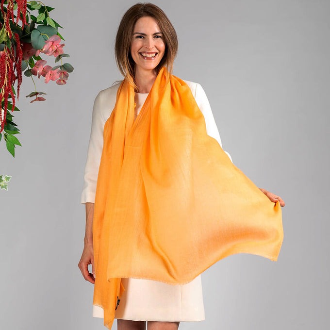 Golden Glow Cashmere and Silk Wrap