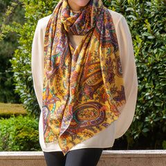 PRE ORDER: The Liberty ‘Florence Melody Trilogy - Yellow Cashmere and Silk Wrap