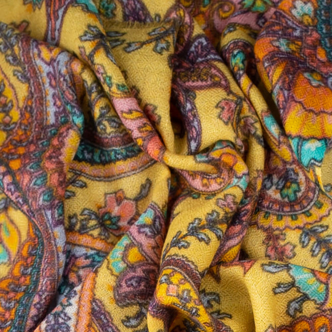 PRE ORDER: The Liberty ‘Florence Melody Trilogy - Yellow Cashmere and Silk Wrap