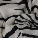 PRE ORDER: Black and White Zebra Print Cashmere and Silk Wrap