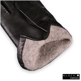 Men's Cashmere Lined Leather Gloves - 3