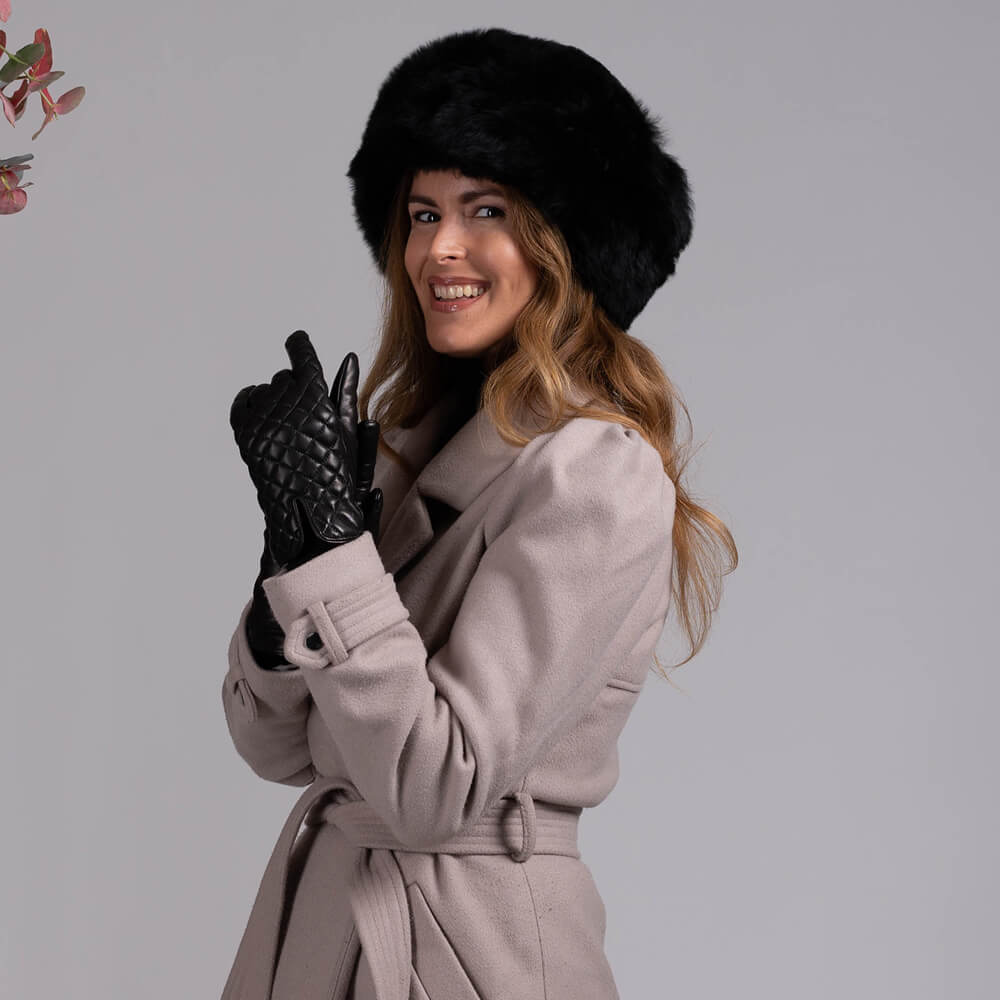 Black Luxury Baby Alpaca Hat - Main Image