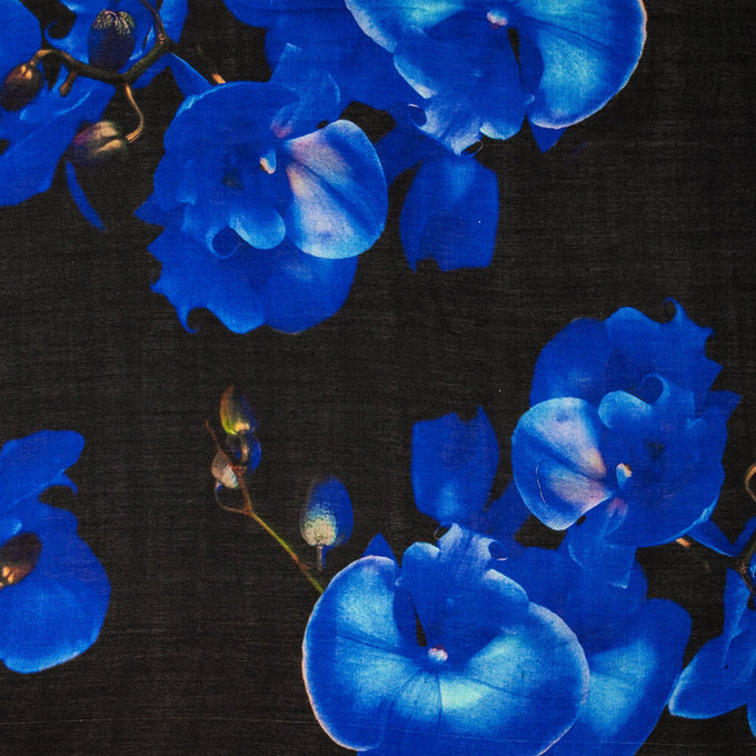 The Orchid Trilogy - Blue Orchid Cashmere and Silk Wrap