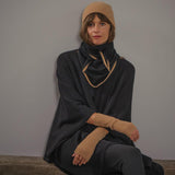 Black Mid Length Cashmere Wrist Warmers