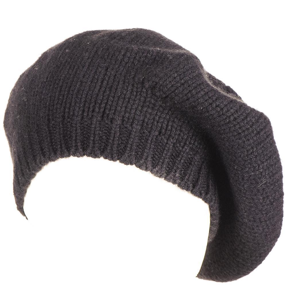 Black Cashmere Beret Black.co.uk