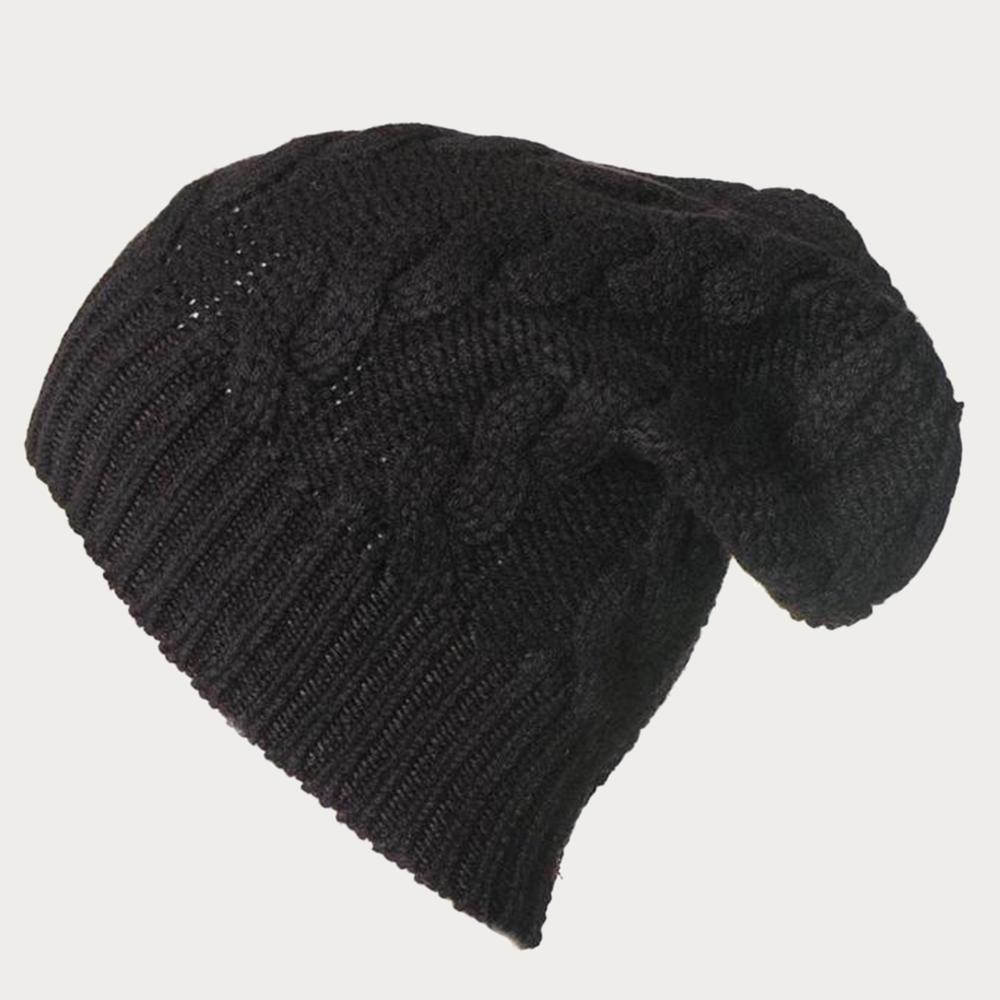 Cable Knit Cashmere Slouch Beanie