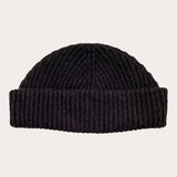 Black Cashmere Fisherman's Beanie