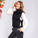 Black Kitted Cashmere Gilet