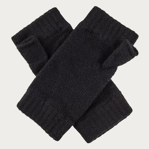 Ladies Black Cashmere Mittens