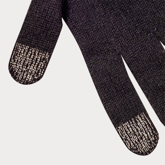 Men’s Black Touch Screen Cashmere Gloves