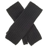 Black Mid Length Cashmere Wrist Warmers