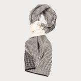 Black and Cream Reversible Cashmere Neck Warmer