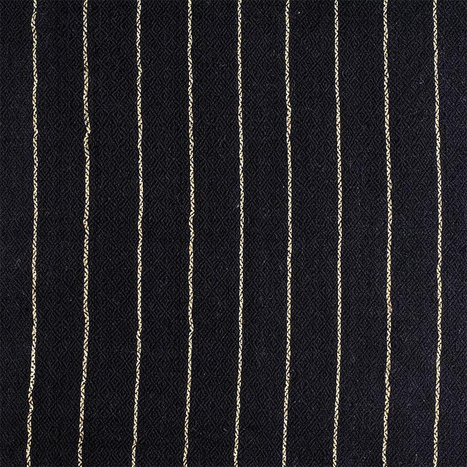 Black Cashmere Ring Shawl with White Stripe