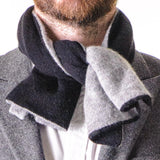 Black and Grey Double Faced Cashmere Neck Warmer