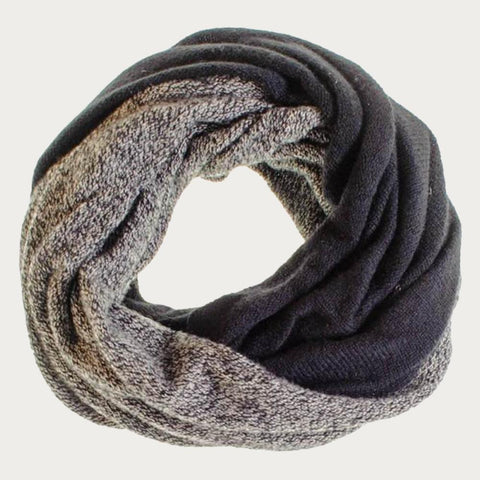 Black and Grey Melange Cashmere Snood
