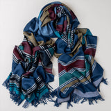 Multi Striped Cashmere Ring Shawl