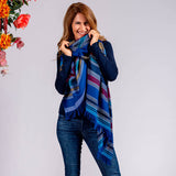 Multi Striped Cashmere Ring Shawl