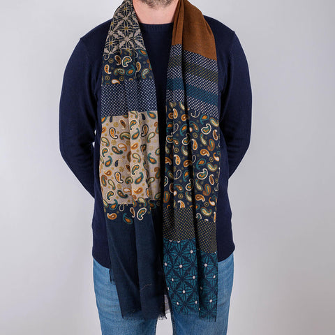 Fortuna Multi Design Italian Wool Scarf