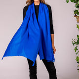 Sapphire Blue Cashmere and Silk Beach Wrap