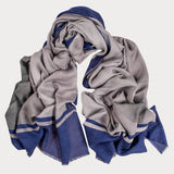 The Architecture Trio - Blue and Grey Tunnel Cashmere and Silk Scarf