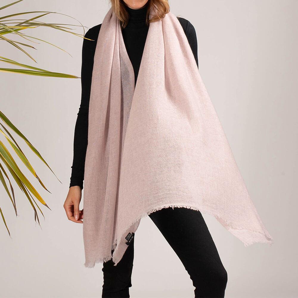Light Pink Gossamer Cashmere Shawl – - Main Image