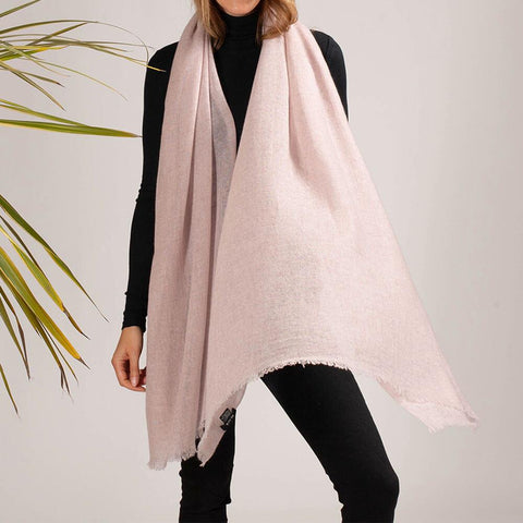 Blush Gossamer Cashmere Shawl