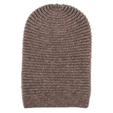 Brown Cashmere Slouch Beanie Hat