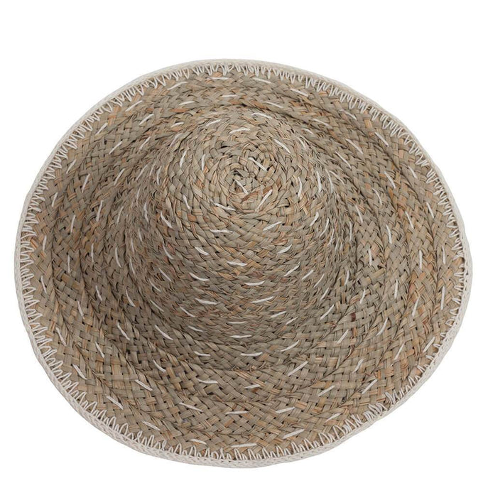 Natural and Ivory Straw Sun Hat