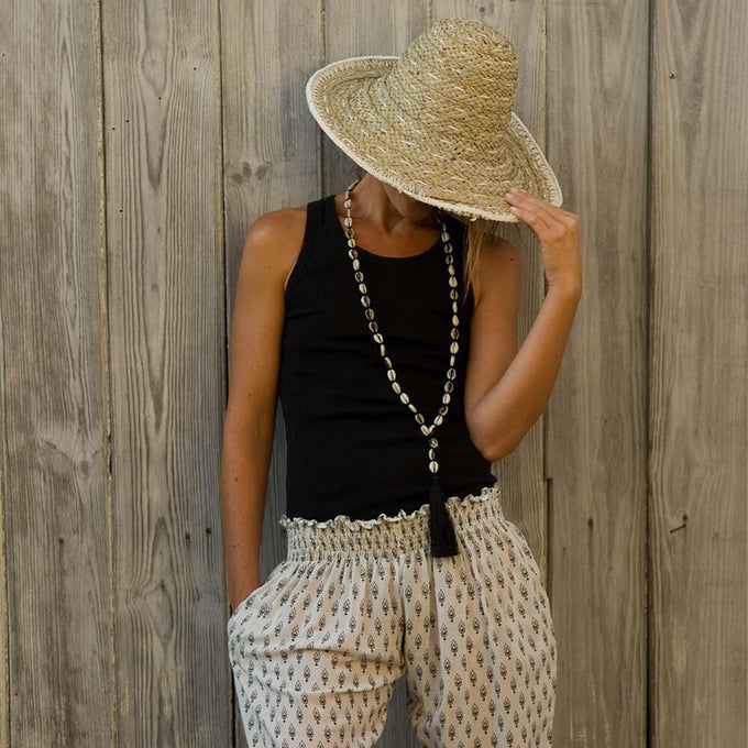 Natural and Ivory Straw Sun Hat