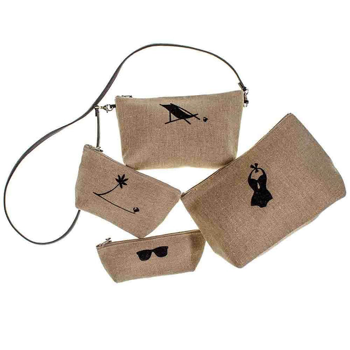 Biarritz Small Linen Make Up Bag
