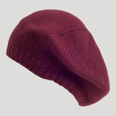 Burgundy Cashmere Beret