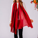 Burgundy Bloom Cashmere and Silk Wrap