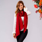 Burgundy Bloom Cashmere and Silk Wrap