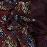 Soranus Burgundy Paisley Italian Wool Scarf