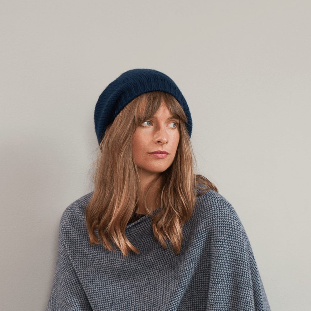 Black Cashmere Beret Black.co.uk