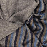 Chancery Grey Melange Wool and Silk Scarf
