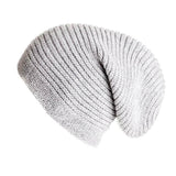 Cloud Grey Cashmere Slouch Beanie Hat