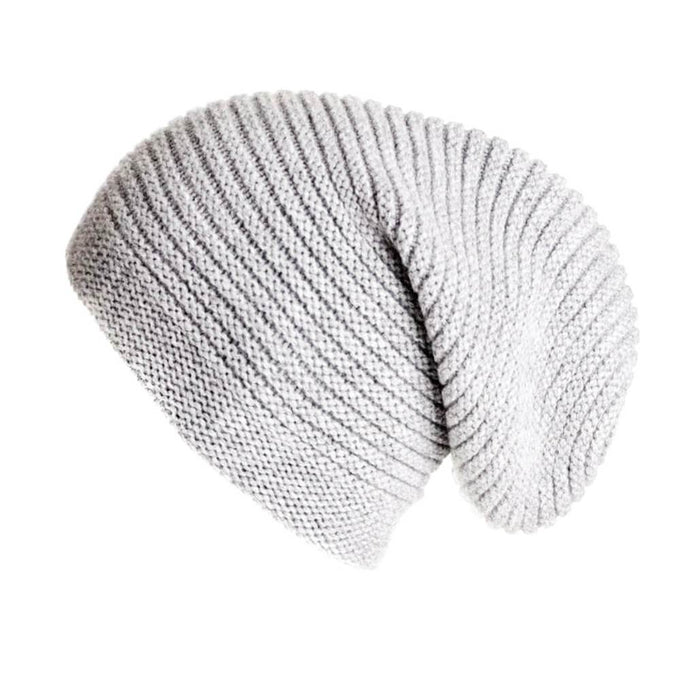 PRE ORDER - Cloud Grey Cashmere Slouch Beanie Hat