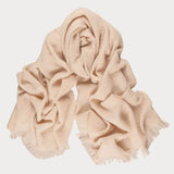 Super Luxe Cornish Cream Basket Weave Cashmere Shawl
