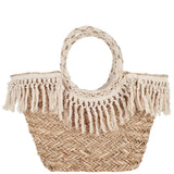 Mykonos Natural and Cream Straw Tote