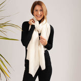 Classic Ivory Cashmere Shawl